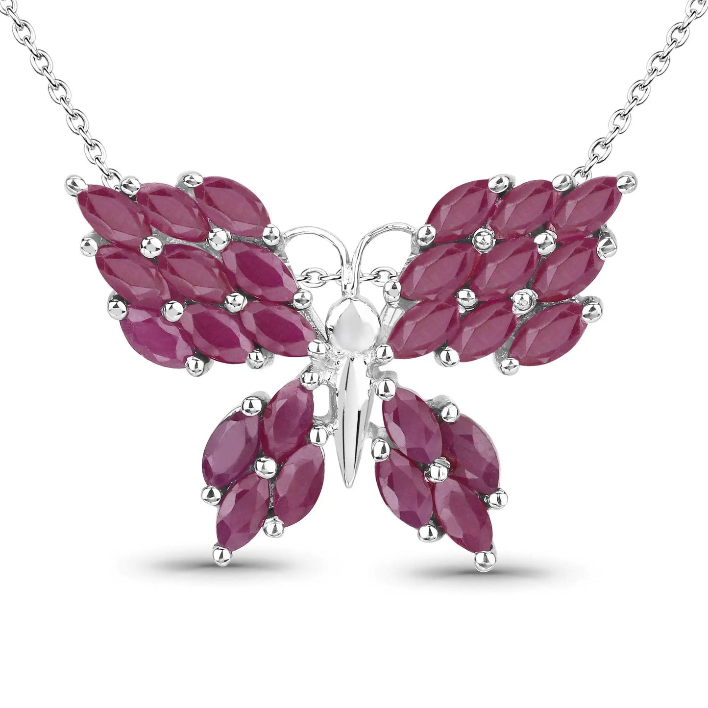 3.12 Carat Genuine Ruby Pendant in .925 Sterling Silver with marquise-cut ruby wings by Bids.com on Tampa Home & Garden Store