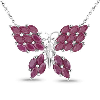 3.12 Carat Genuine Ruby Pendant in .925 Sterling Silver with marquise-cut ruby wings by Bids.com on Tampa Home & Garden Store