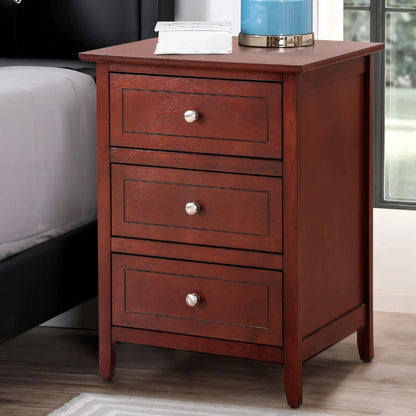 Dove Tailed Drawers 3 Drawer Nightstand mahogany wood by Unique Piece Furniture on Tampa Home & Garden Store