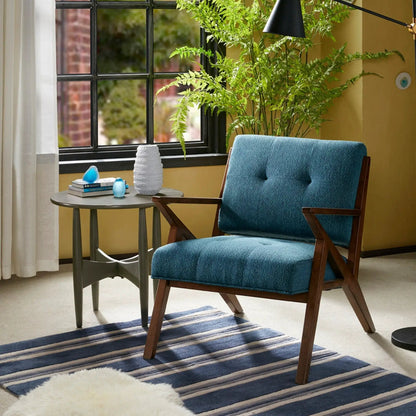 Lounge Chair Tufted Upholstery and Solid Frame