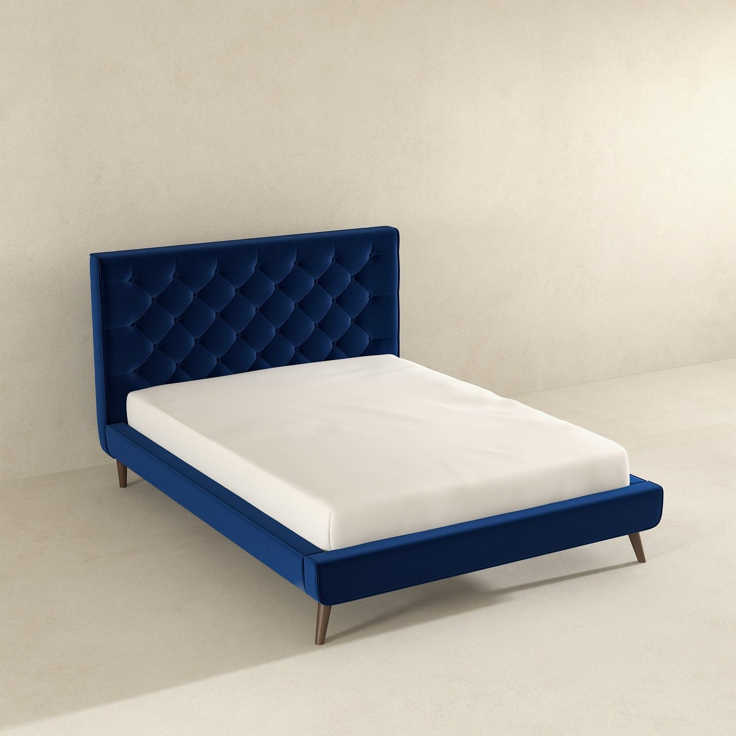 Dillon Mid Century Platform Bed and Headboard