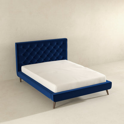 Dillon Mid Century Platform Bed and Headboard