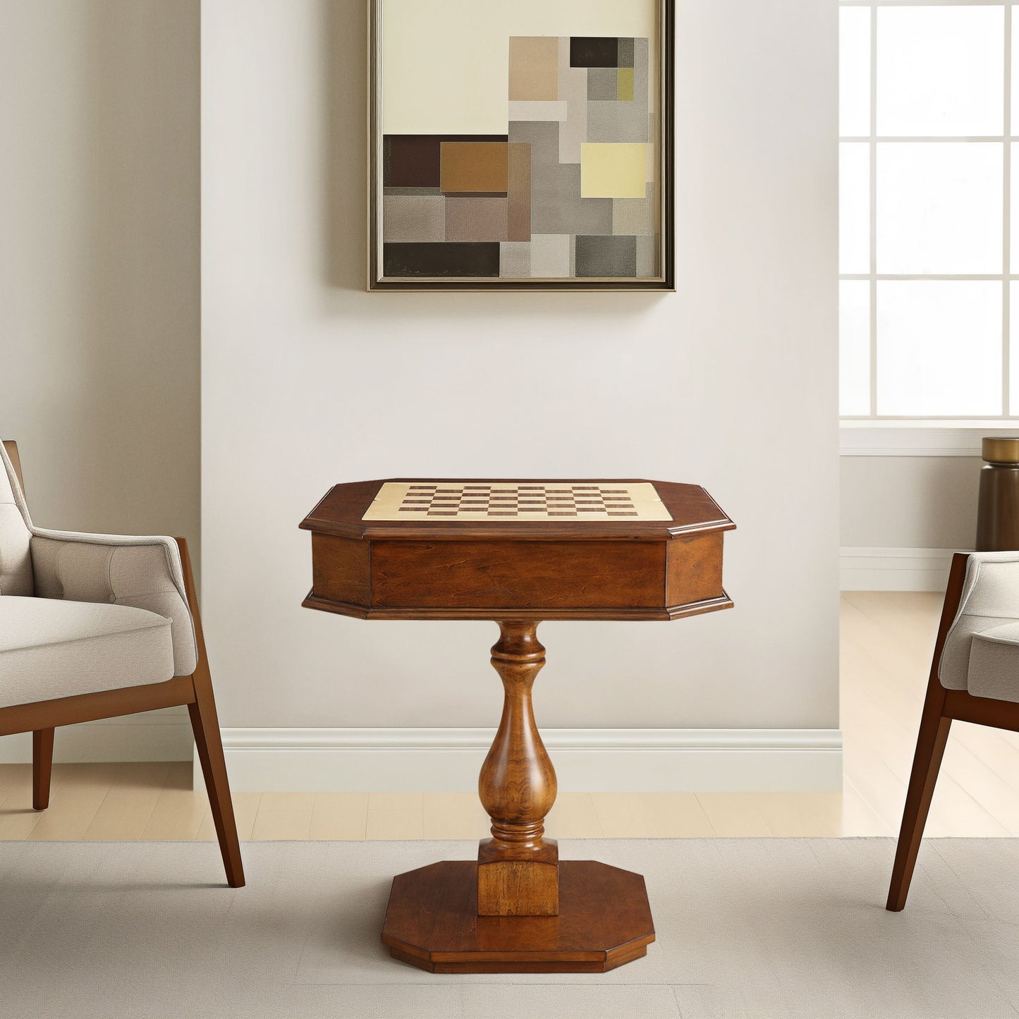 Bishop Reversible Chess and Checkers Table