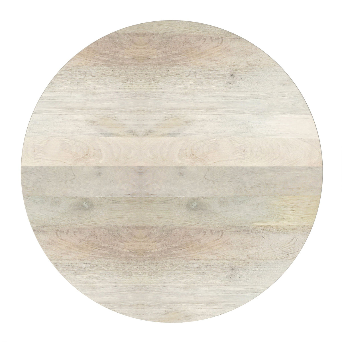 Solid mango wood drum silhouette side table in whitewashed finish by HouseOfZazla on Tampa Home & Garden Store