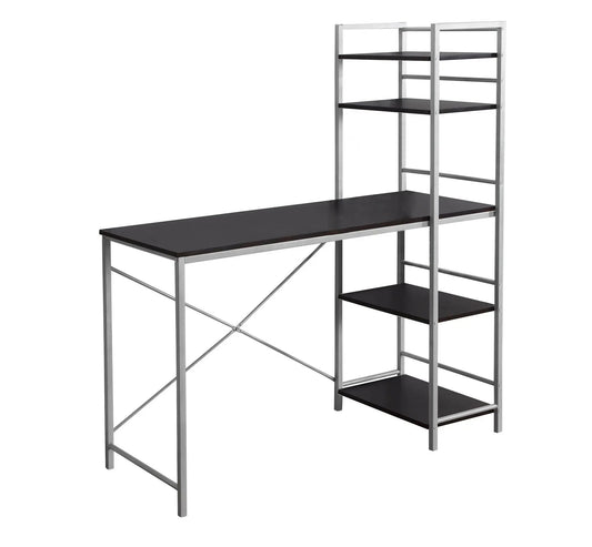 Computer desk with black top and metal shelving, laptop storage, Unique Piece Furniture on Tampa Home & Garden Store