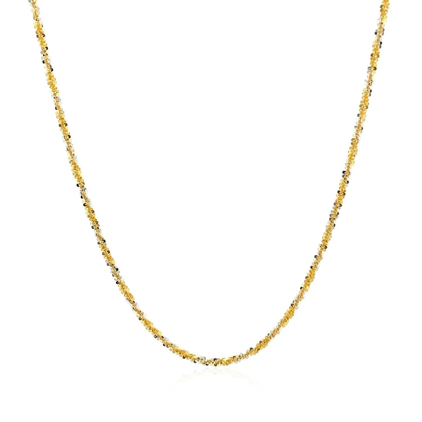 Necklace 14k white and yellow gold two-tone sparkle chain, 1.5mm, Bids.com on Tampa Home & Garden Store