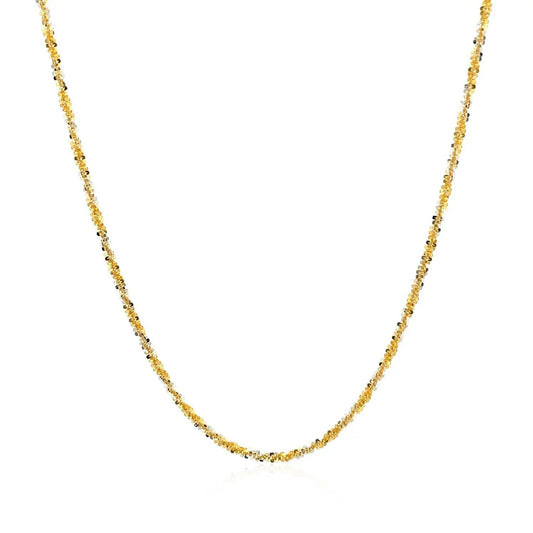 Necklace 14k white and yellow gold two-tone sparkle chain, 1.5mm, Bids.com on Tampa Home & Garden Store