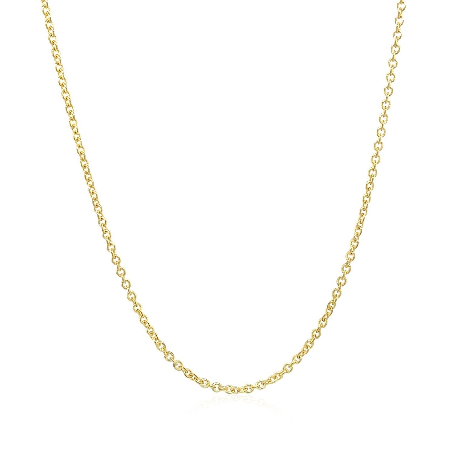 14k yellow gold Forsantina Lite Cable Link Chain Necklace 1.5mm by Bids.com on Tampa Home & Garden Store