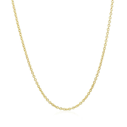14k yellow gold Forsantina Lite Cable Link Chain Necklace 1.5mm by Bids.com on Tampa Home & Garden Store