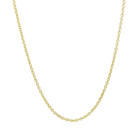 14k yellow gold Forsantina Lite Cable Link Chain Necklace 1.5mm by Bids.com on Tampa Home & Garden Store