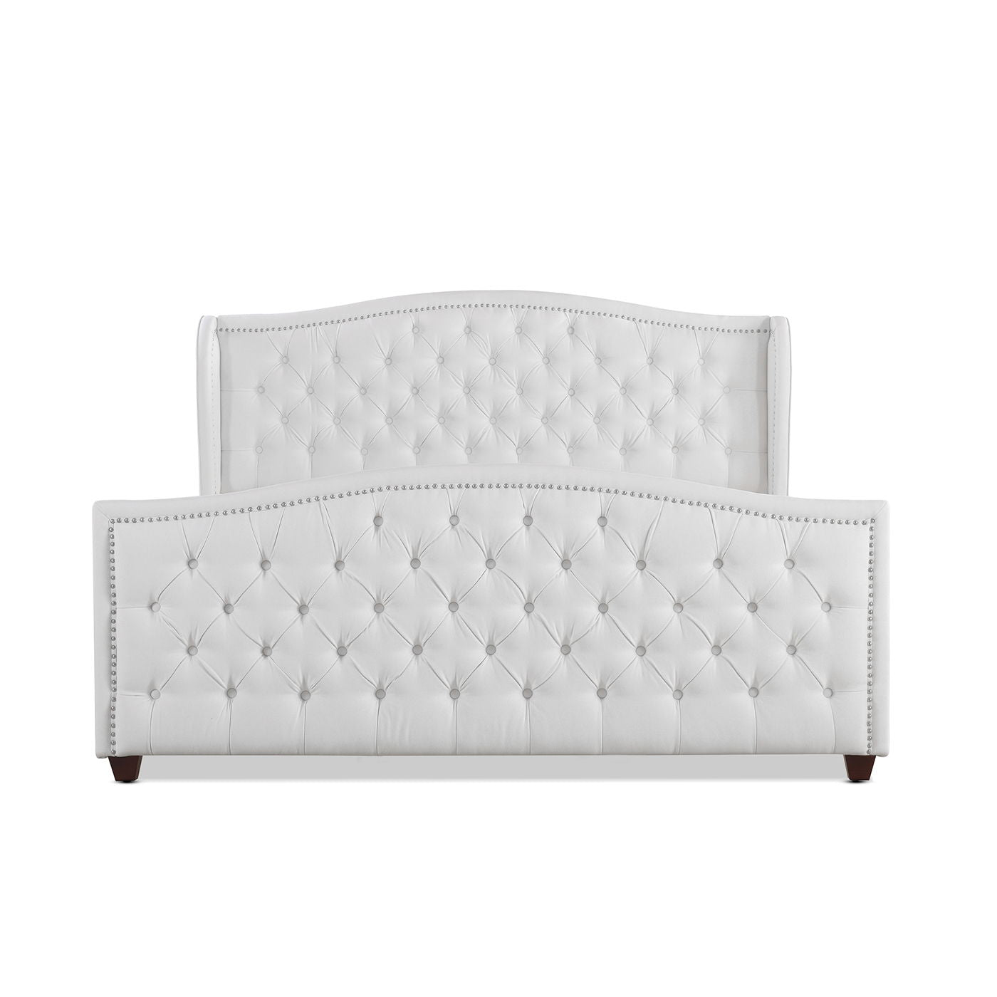 Solid Upholstered Bed Frame and Headboard Set