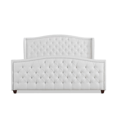 Solid Upholstered Bed Frame and Headboard Set
