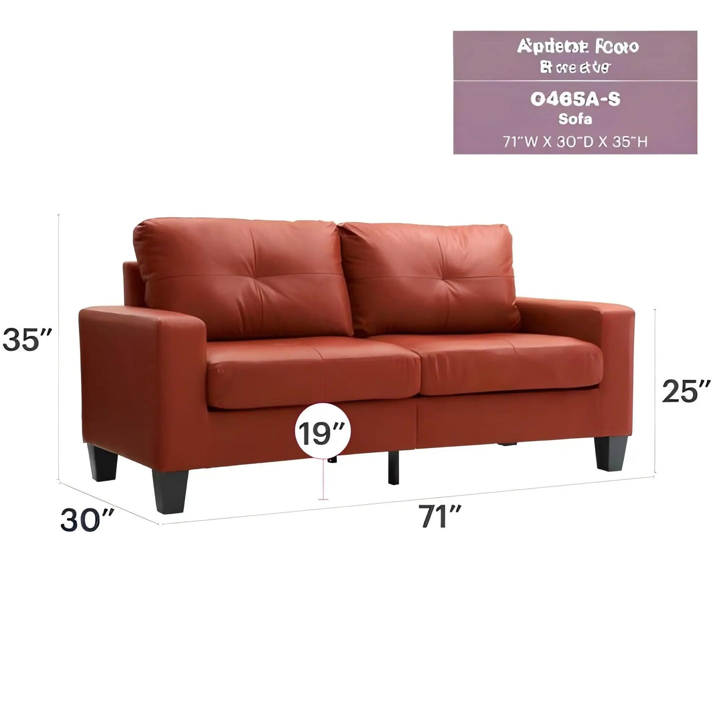Newbury Modular Sofa Modern red leather with tufted cushions Unique Piece Furniture on Tampa Home & Garden Store