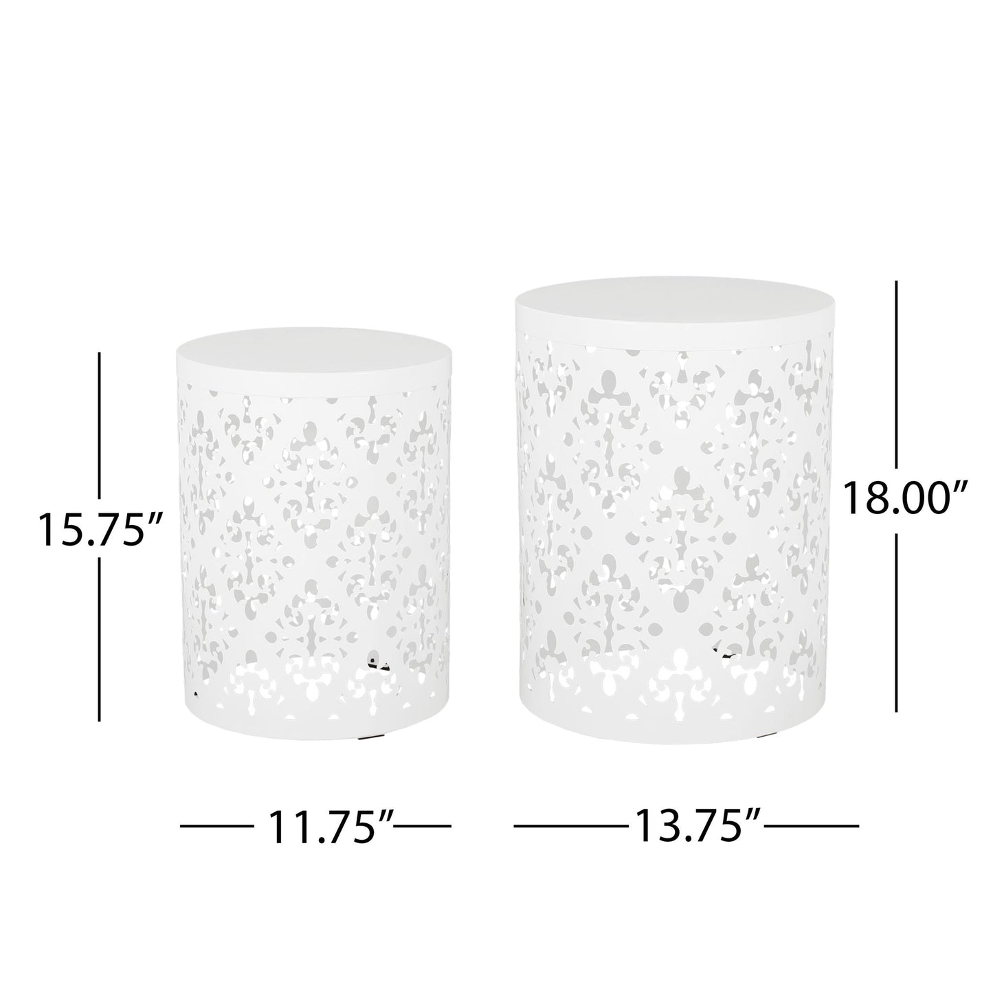 Modern Metal Outdoor End Table For The Patio