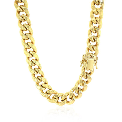 10.5mm 14k yellow gold Miami Cuban chain necklace, semi solid by Bids.com on Tampa Home & Garden Store