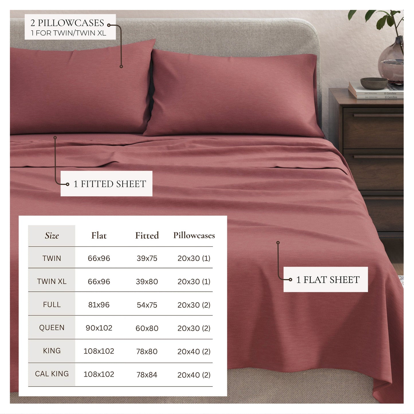 Heathered Jersey and Cotton Blend Bed Sheets