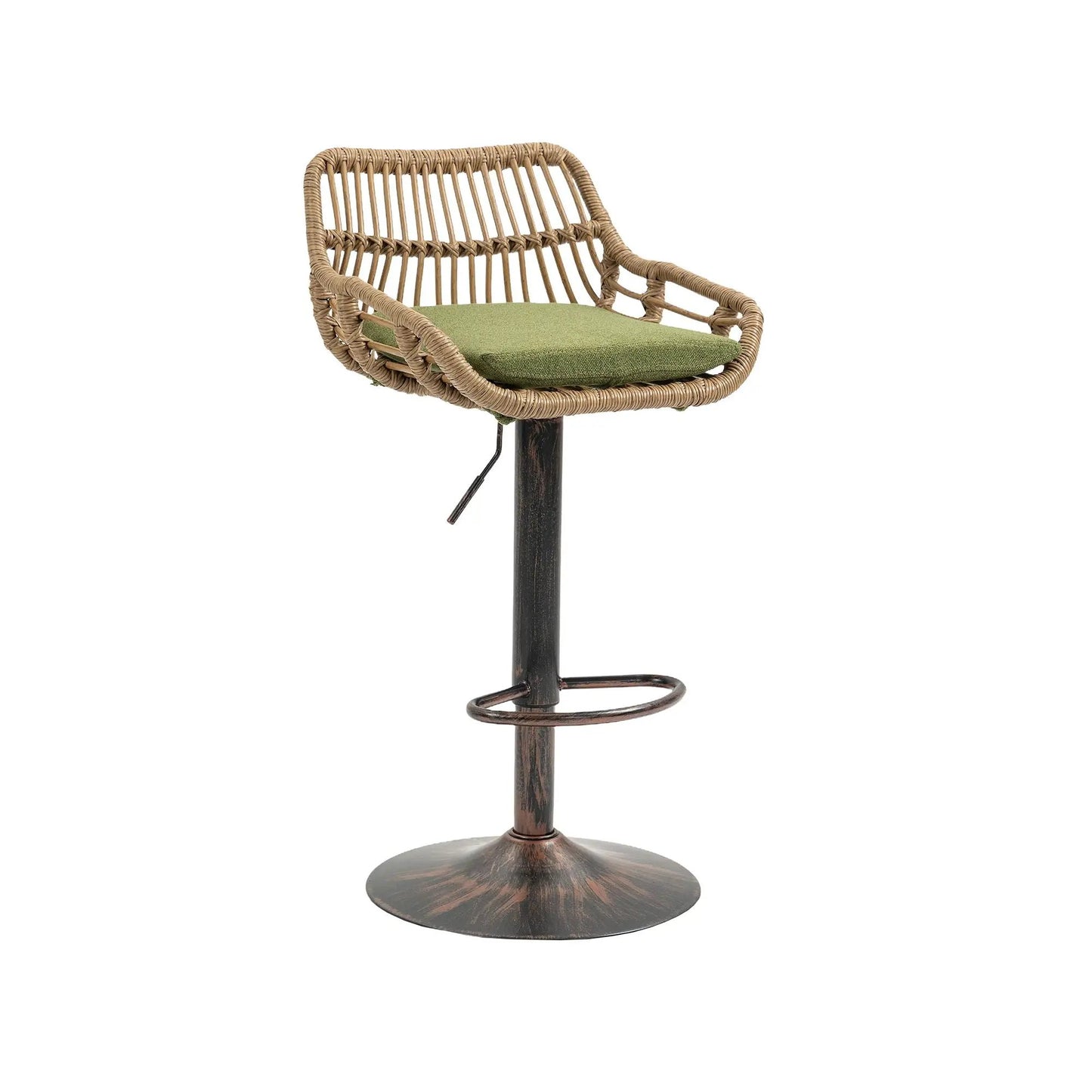 Modern Swivel Bar Stools with Footrest Set of 2
