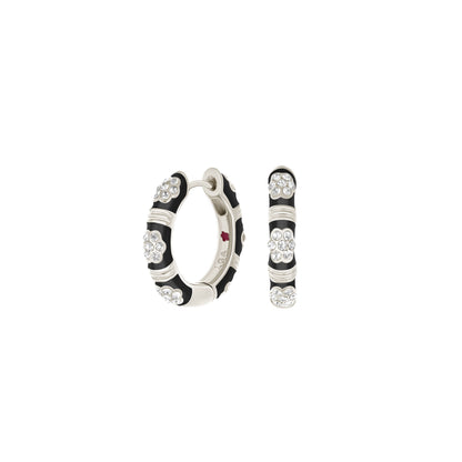 Daisy Love Pavé Cluster Huggie by Lauren G Adams; hoops with pavé crystals on Tampa on Tampa Home & Garden Store