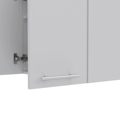 Wall cabinet white with exposed metal hinges and a cylindrical bar handle on Tampa Home & Garden Store