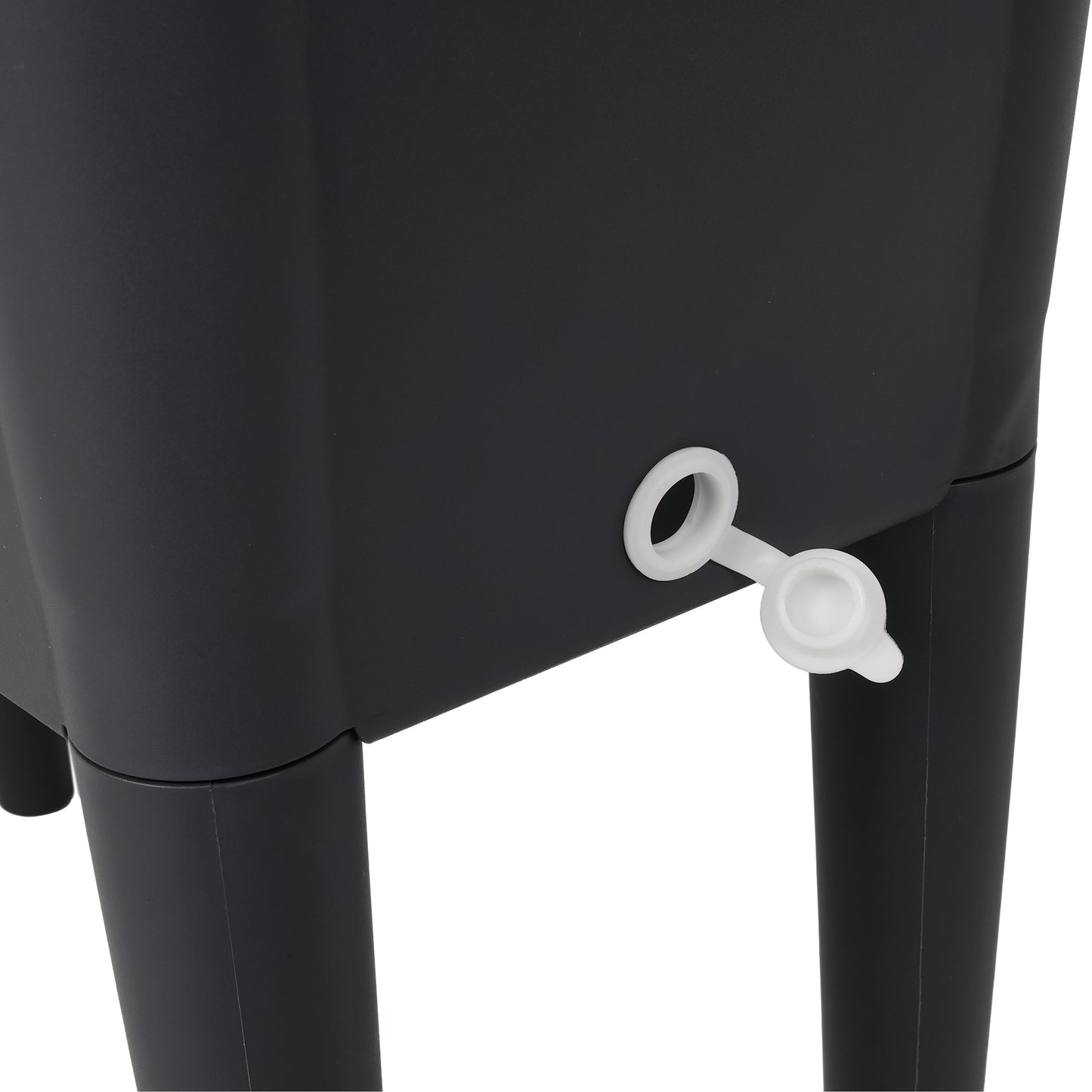 2 Piece Raised Garden Bed with Ventilated Lid in black plastic with white vent rings on Tampa Home & Garden Store