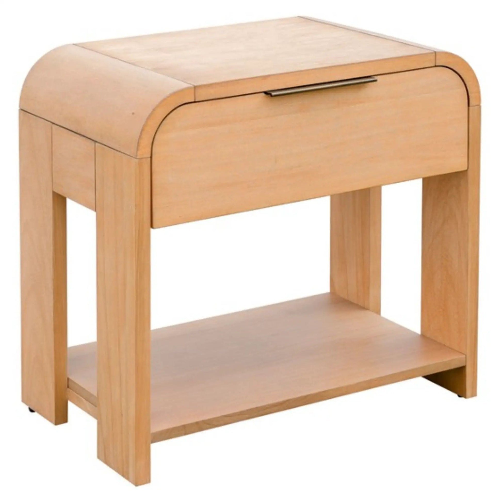 1 Drawer Waterfall Nightstand natural wood mid-century design by Unique Piece Furniture on Tampa Home & Garden Store