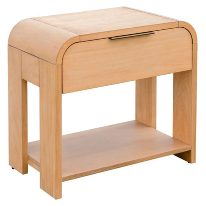 1 Drawer Waterfall Nightstand natural wood mid-century design by Unique Piece Furniture on Tampa Home & Garden Store