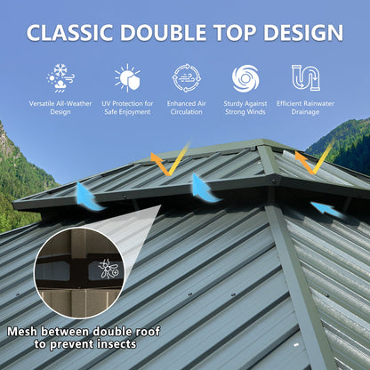 10x12 Outdoor Hardtop Gazebo and Aluminum Frame