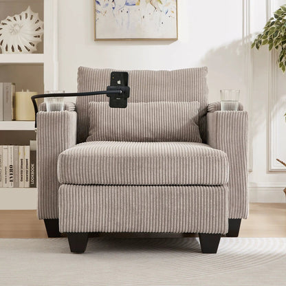 Convertible Chaise Lounge Chair With USB Ports