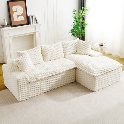 Modular Sofa, Convertible Twin Seat with Chaise