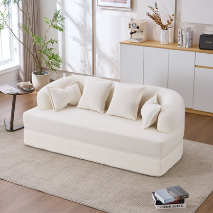 Stylish Foldable Sofa Bed and Supportive Pillows