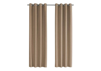 2-piece beige room-darkening curtain panels with grommets by Unique Piece Furniture on Tampa Home & Garden Store