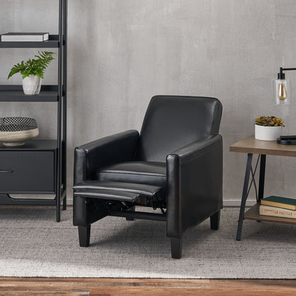 Upholstered Push Back Recliner Chair and Lounge