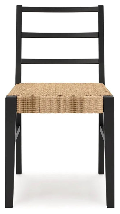 Isanti Dining Chair Set of 2 Light Brown Black