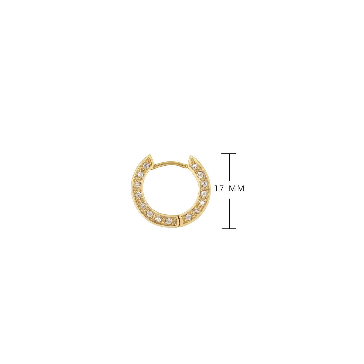 Pave Huggies gold-tone hoop earrings with pave crystals by Lauren G Adams on Tampa Home & Garden Store
