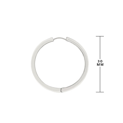 Hoop earrings by Lauren G Adams, silver-tone hinged hoop design on Tampa Home & Garden Store