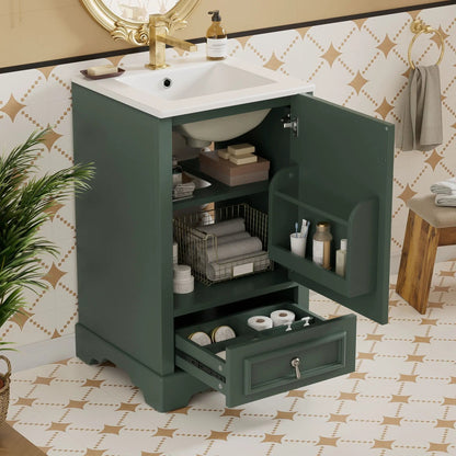 Bathroom Vanity With Sink, Soft Close Door, Shelf