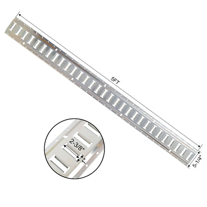 HouseOfZazla universal E-Track tie-down rail kit, galvanized steel, 5 ft length on Tampa Home & Garden Store