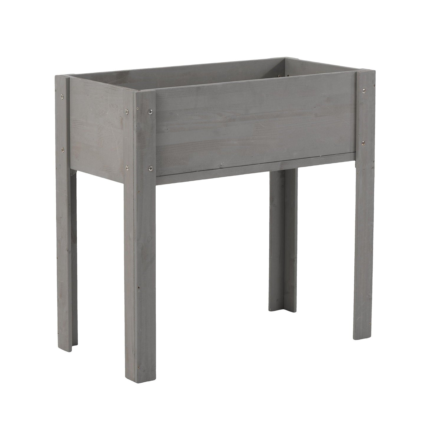 Raised garden bed with legs, gray elevated planter box for outdoor plants by HouseOfZazla on Tampa Home & Garden Store