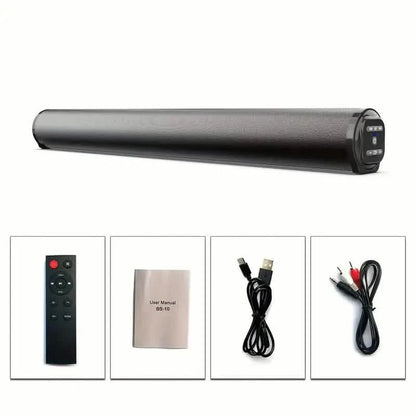 DailySale 4D Surround Stereo Speakers black wireless USB soundbar with remote and cables on Tampa Home & Garden Store