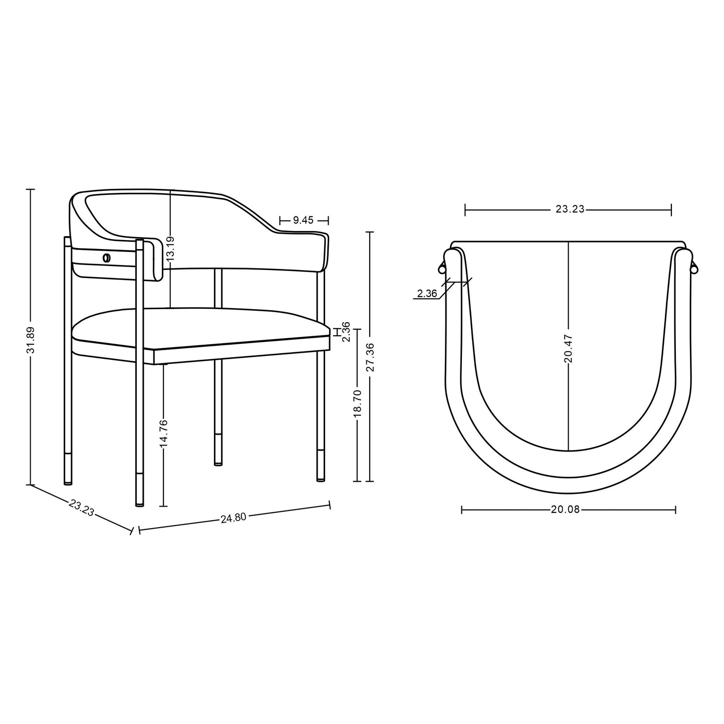 Lia Contemporary Upholstered Dining Chair
