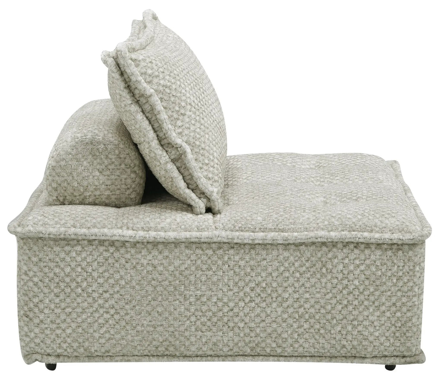 Bales Sectional stationary sofa in cream boucle fabric by Unique Piece Furniture on Tampa Home & Garden Store