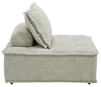 Bales Sectional stationary sofa in cream boucle fabric by Unique Piece Furniture on Tampa Home & Garden Store