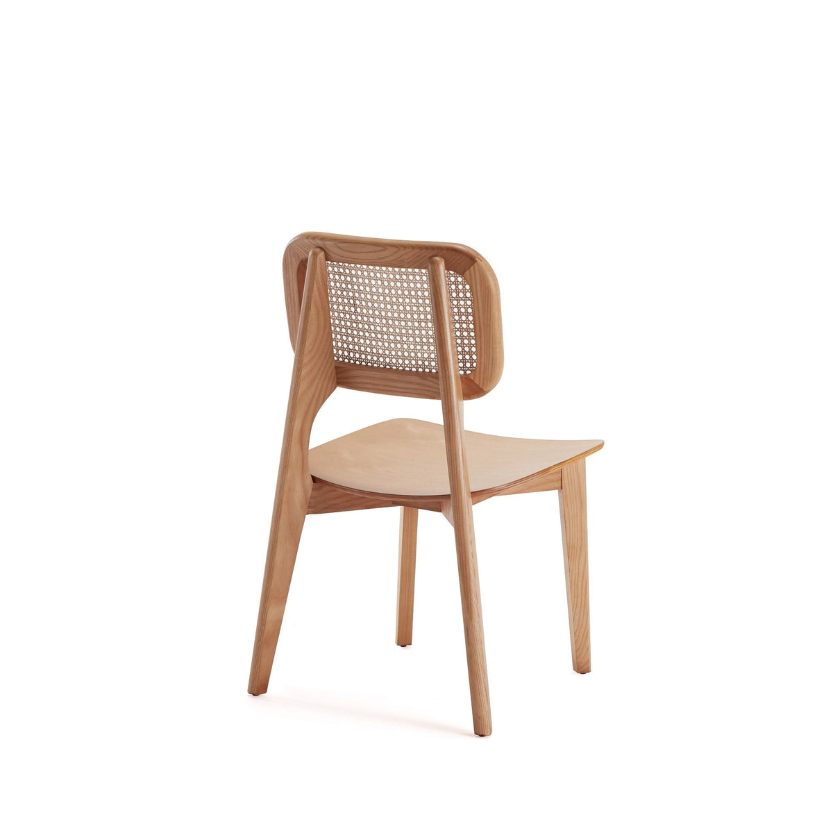 Dining chair with cane backrest and light brown solid wood frame HouseOfZazla on Tampa Home & Garden Store
