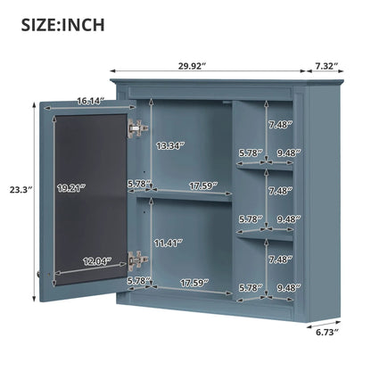 Modern Wall-Mounted Medicine Cabinet with Mirror