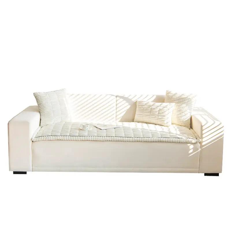 Simple Modern non-slip Autumn And Winter Plush Cushions on cream sofa on Tampa Home & Garden Store