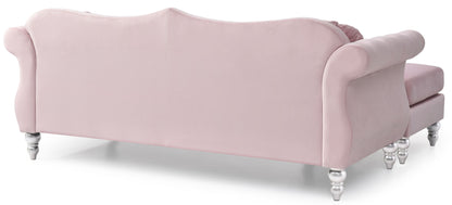 Hollywood Glam Sofa Chaise and Tufted Nailhead
