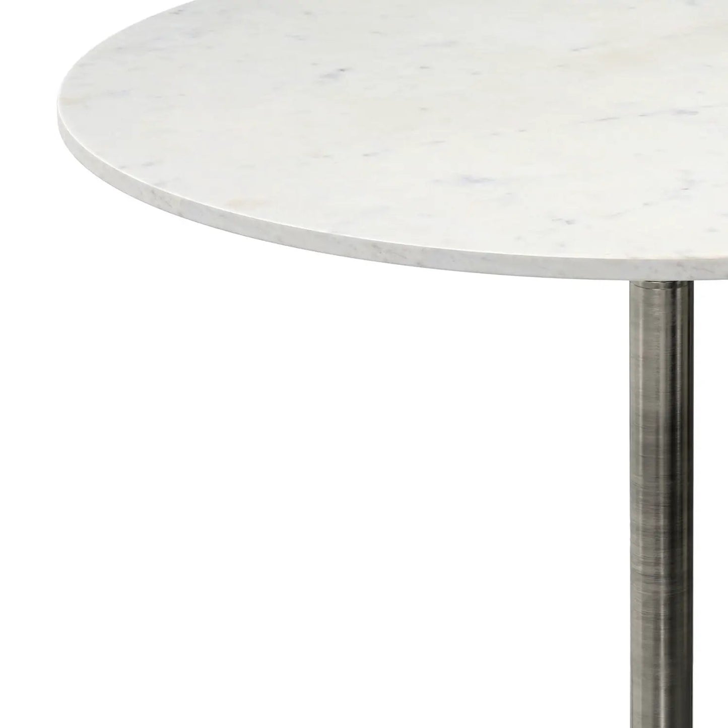 Osborne dining table white marble top with brushed metal leg by Unique Piece Furniture on Tampa Home & Garden Store