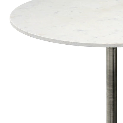 Osborne dining table white marble top with brushed metal leg by Unique Piece Furniture on Tampa Home & Garden Store