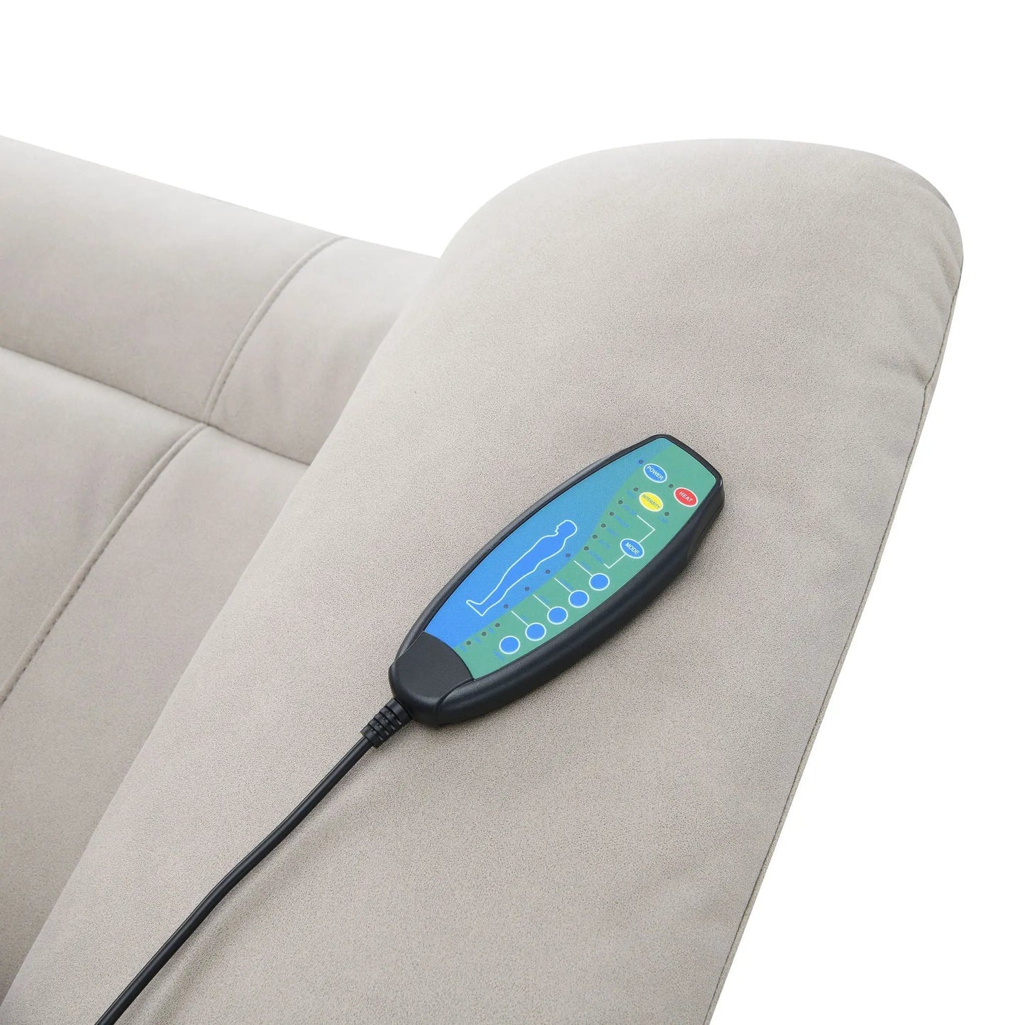 Chriki Power Motion Recliner Massage Chair beige with lift remote Unique Piece Furniture on Tampa Home & Garden Store