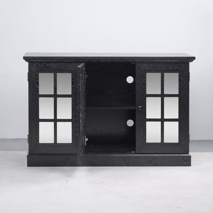 Storage cabinet black finish with 3 mirrored acrylic doors and adjustable shelves HouseOfZazla on Tampa Home & Garden Store